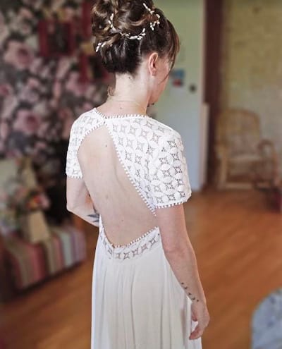 Photo de robes de mariée seconde main disponibles chez Atelier M&F, boutique de robe de mariée aux herbiers en vendée