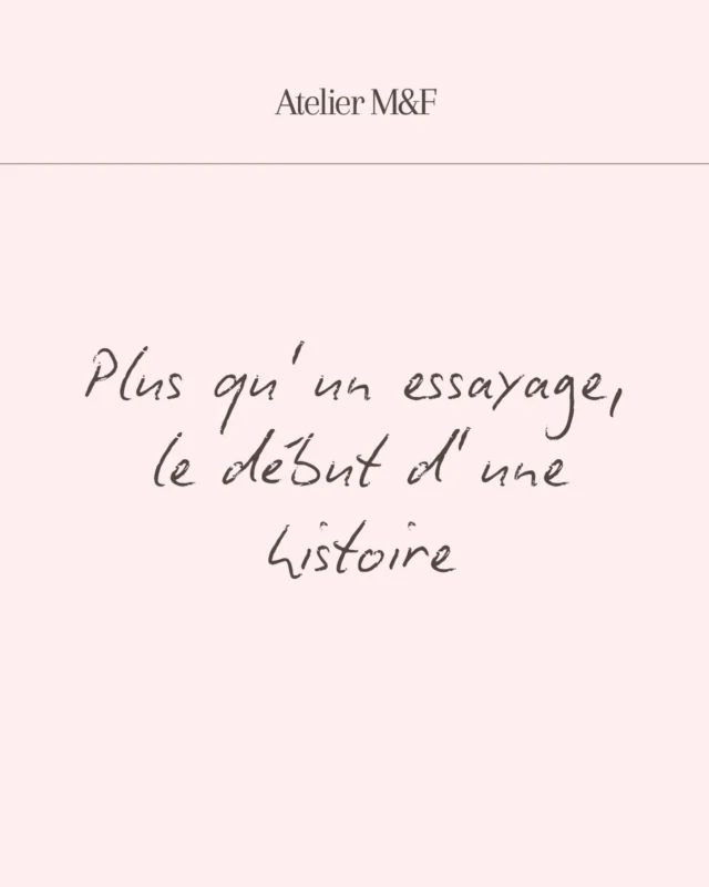 Passer la porte de notre atelier, c’est bien plus que choisir une tenue.
C’est le premier chapitre de votre grand jour, un moment d’émotion suspendu, que nous avons toujours plaisir à partager.
Ensemble on prend le temps, on vous écoute, et on commence à écrire votre histoire.Prête à écrire la suite avec nous ?#AtelierMF #FutureMariée  #Mariée2026 #essayagesrobesdemariée